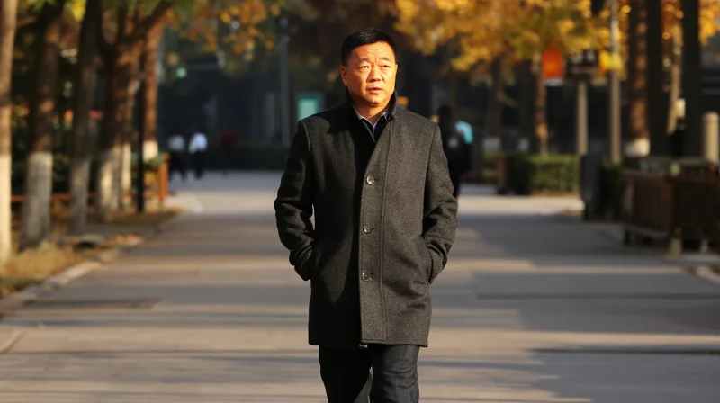 A man in his 50s walking alone outdoors, capturing the experience of re-entering the dating world when dating in your 50s
